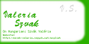 valeria szvak business card